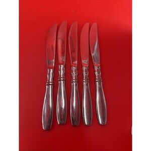 5 Reed & Barton Regent Heritage Mint Dinner Knives are 8 7/8” Stainless Steel